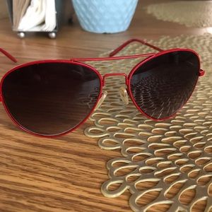 Aviator red sunglasses